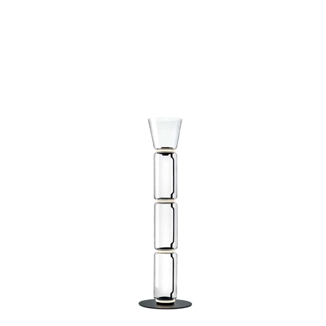 Noctambule Gulvlampe 3 High Cylinder Bowl Sort     fra Flos