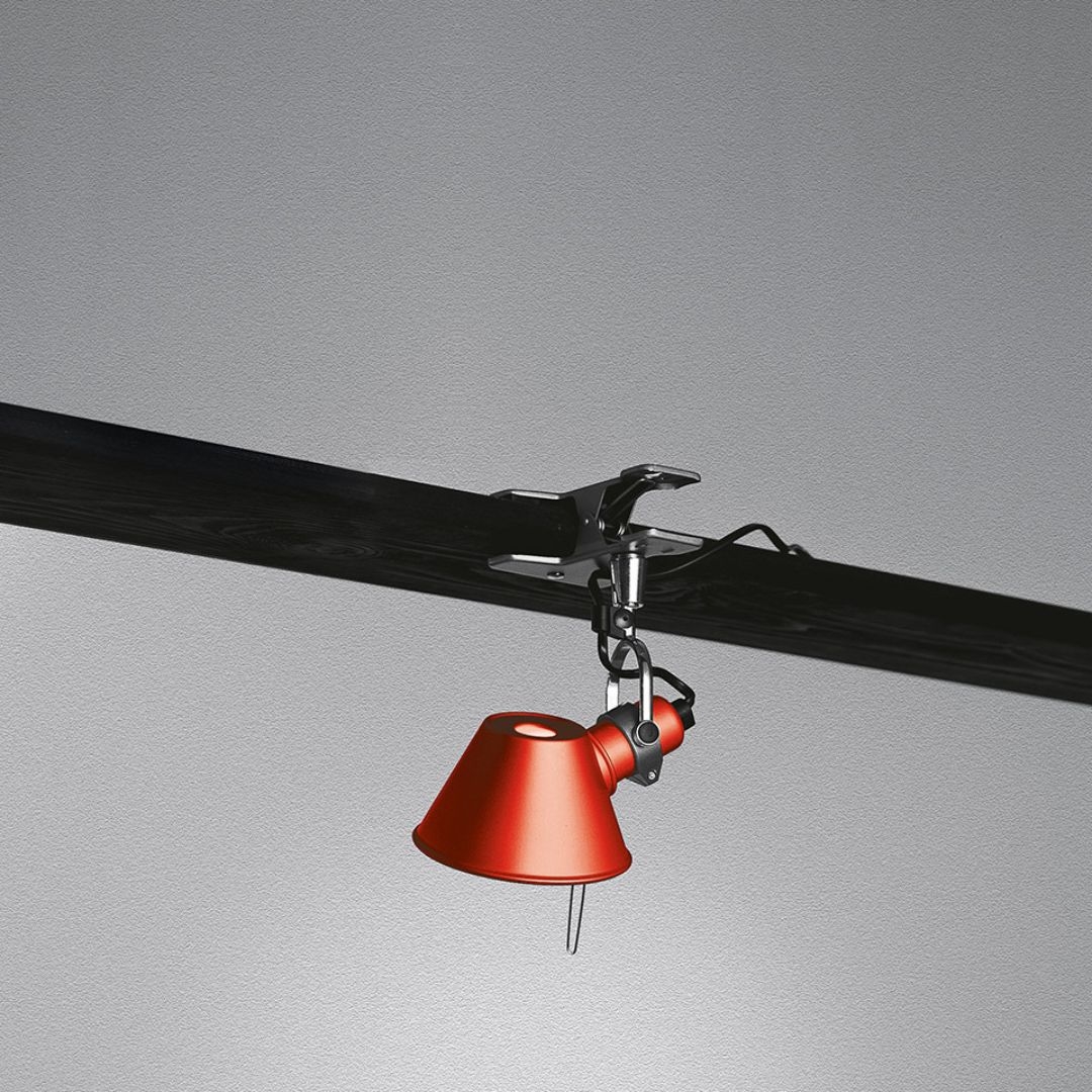 Tolomeo Pinza Micro Klemspot Rød     fra Artemide