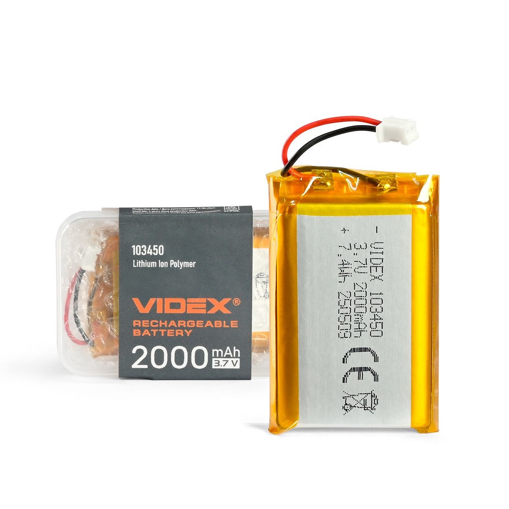 Genopladeligt Li Pol Batteri   2000mah fra Videx