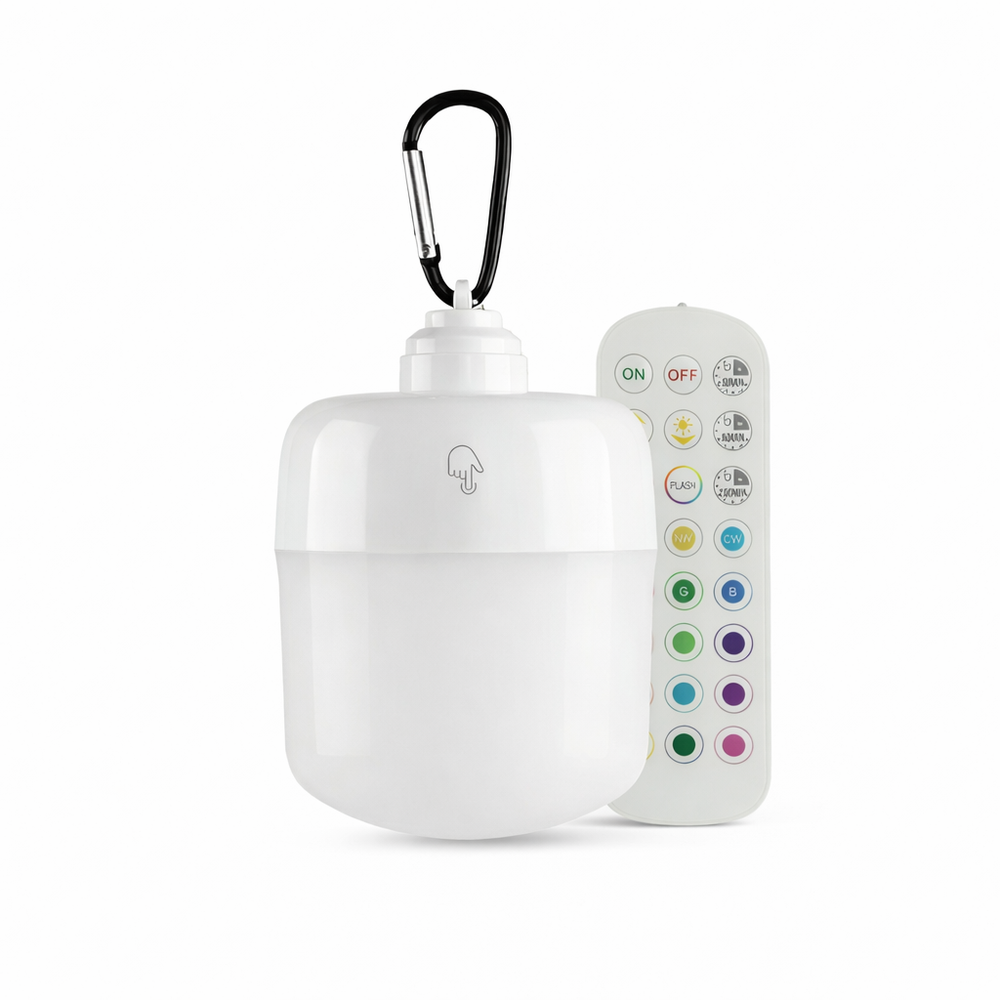 Genopladelig Led Lampe Rgbw   Magnetisk & Usb C, Inkl. Fjernbetjening & Karabinhage   Dæmpbar : Dæmpbar, Kulør : Neutral fra Videx