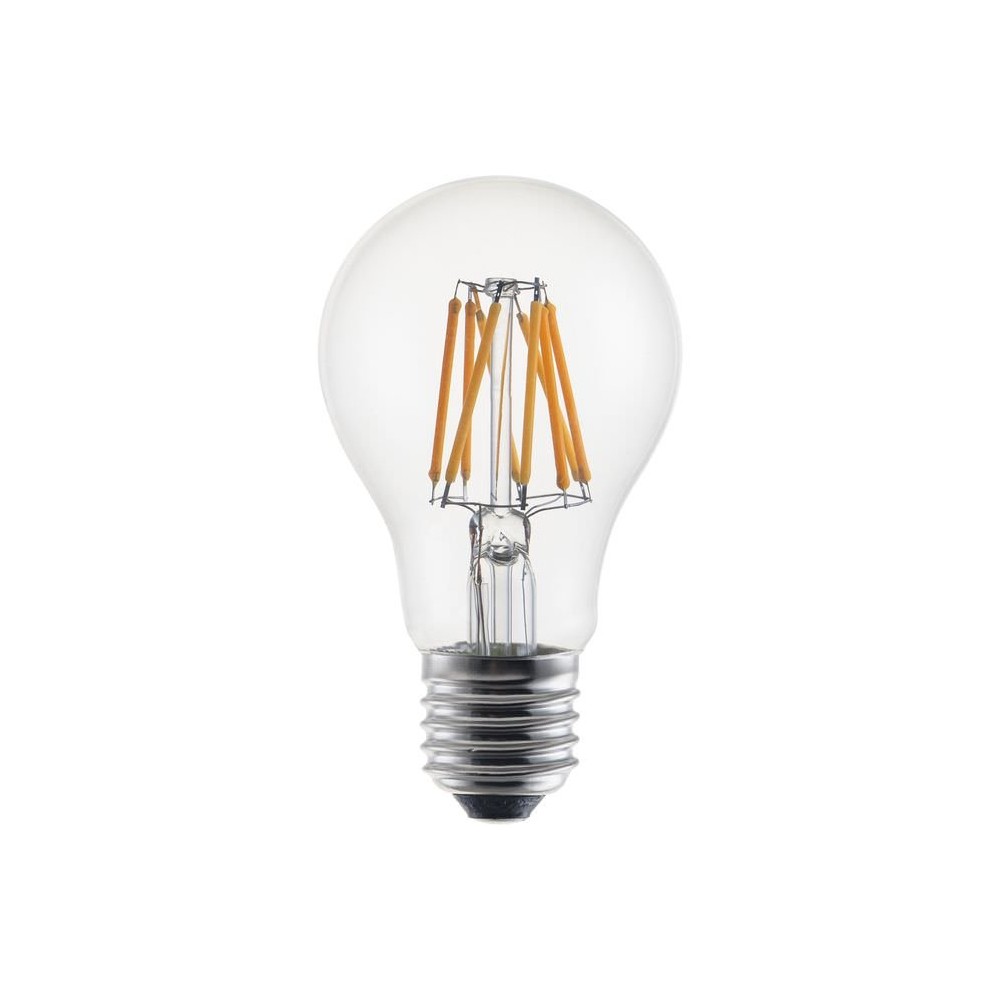 E27 6w Dimtowarm Led Filament Pære A60, 600lm, Dæmpbar, Klart Glas, 2200k 2700k Dæmpbar : Dæmpbar, Kulør : Dæmp Til Varm fra Spl