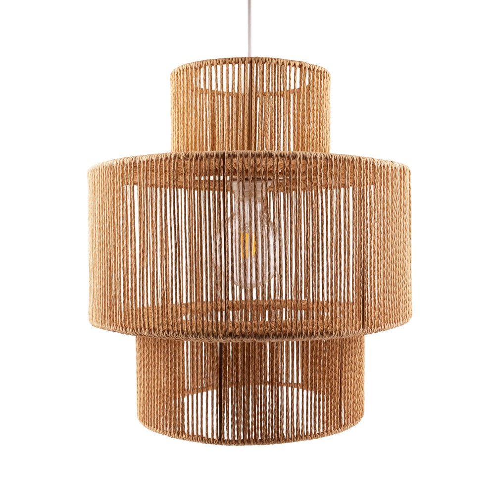 Brun ø40cm Pendel   E27 Fatning, 2m Ledning, Papirsnor fra Home Décor