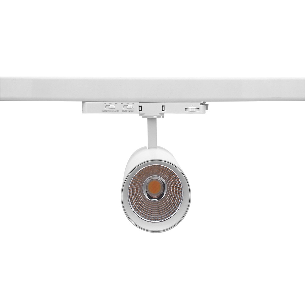 25 30w 3 Faset Cct Triac Skinnespot   Ra92, Justerbar Cct & Watt, Hvid   Dæmpbar : Dæmpbar, Kulør : 3 I 1 fra Ledlife