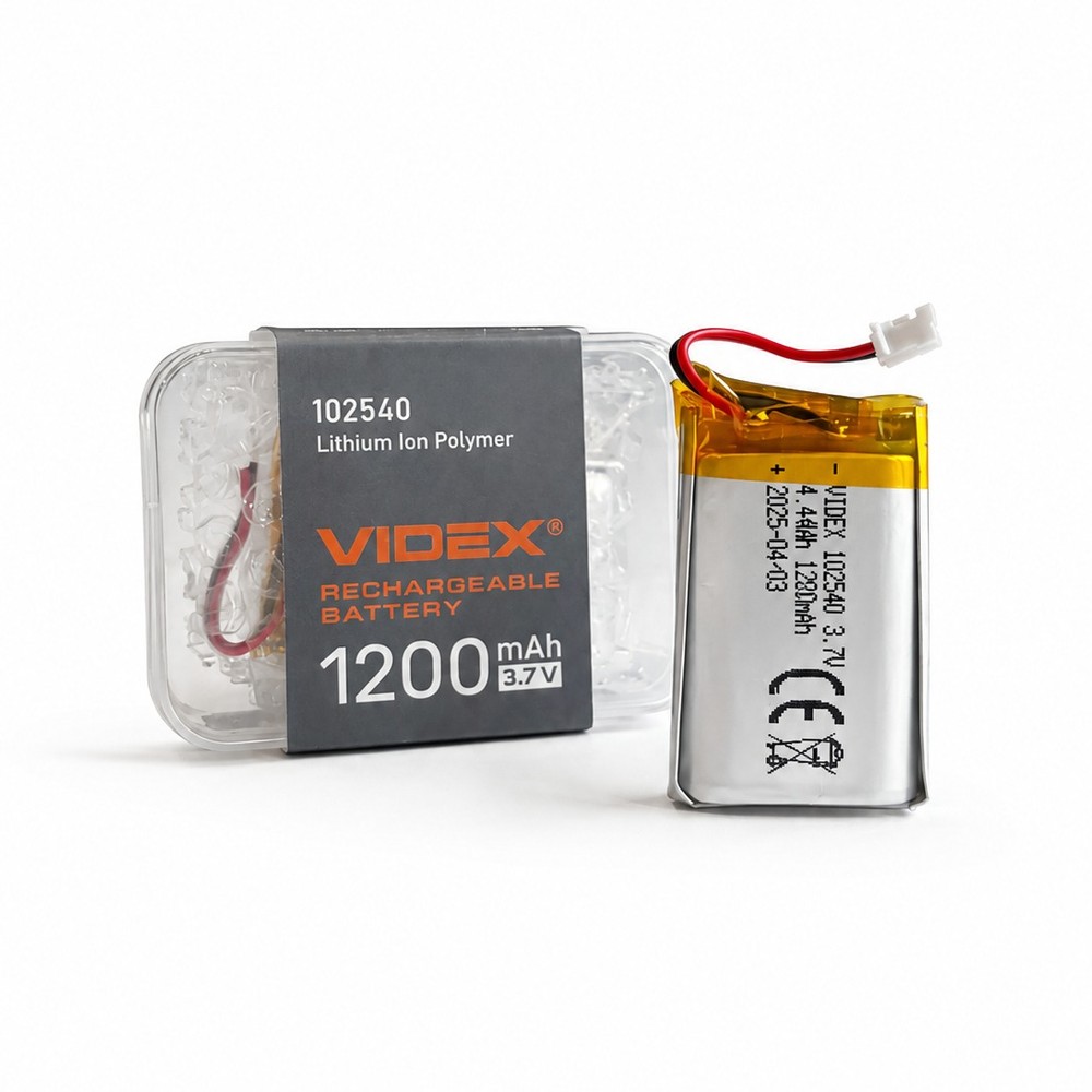 1200mah Li Pol Genopladeligt Batteri   Passer Til Pandelamper fra Videx