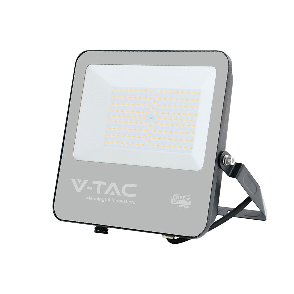 V Tac 100w Led Projektør   185lm W, Cree Chip, Sort Hus, 6 års Garanti   Kulør : Neutral fra V-tac