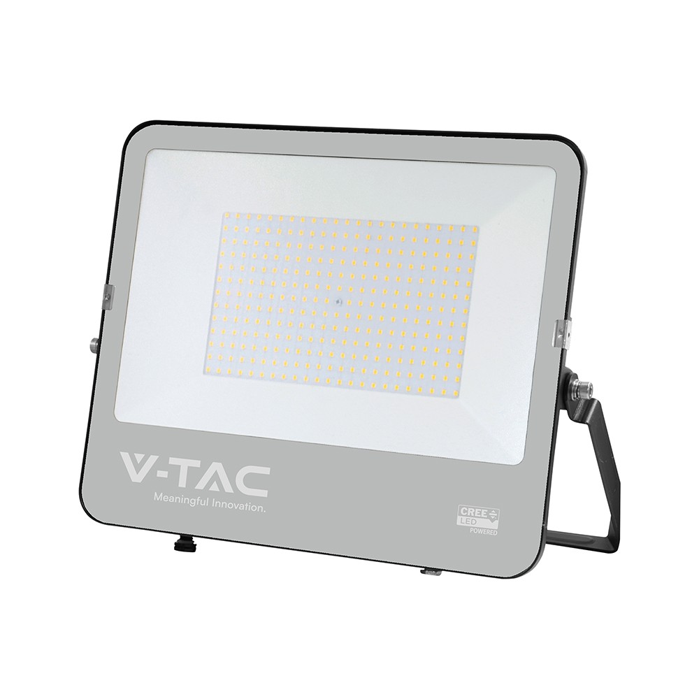200w Led Projektør   185lm W, Cree Chip, 4000k, Sort, 6 års Garanti   Kulør : Neutral fra V-tac