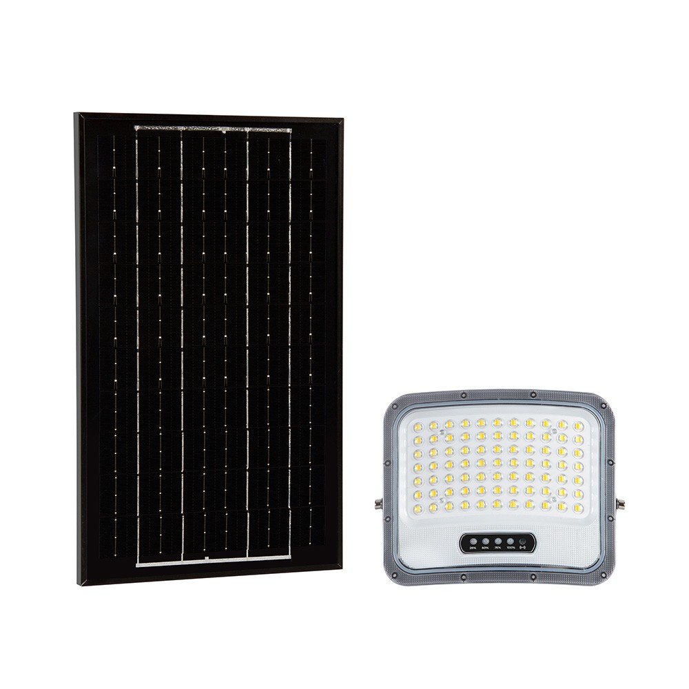 V Tac 12w Solcelle Led Projektør   Ip65, Sort, 3 I 1   Kulør : 3 I 1 fra V-tac