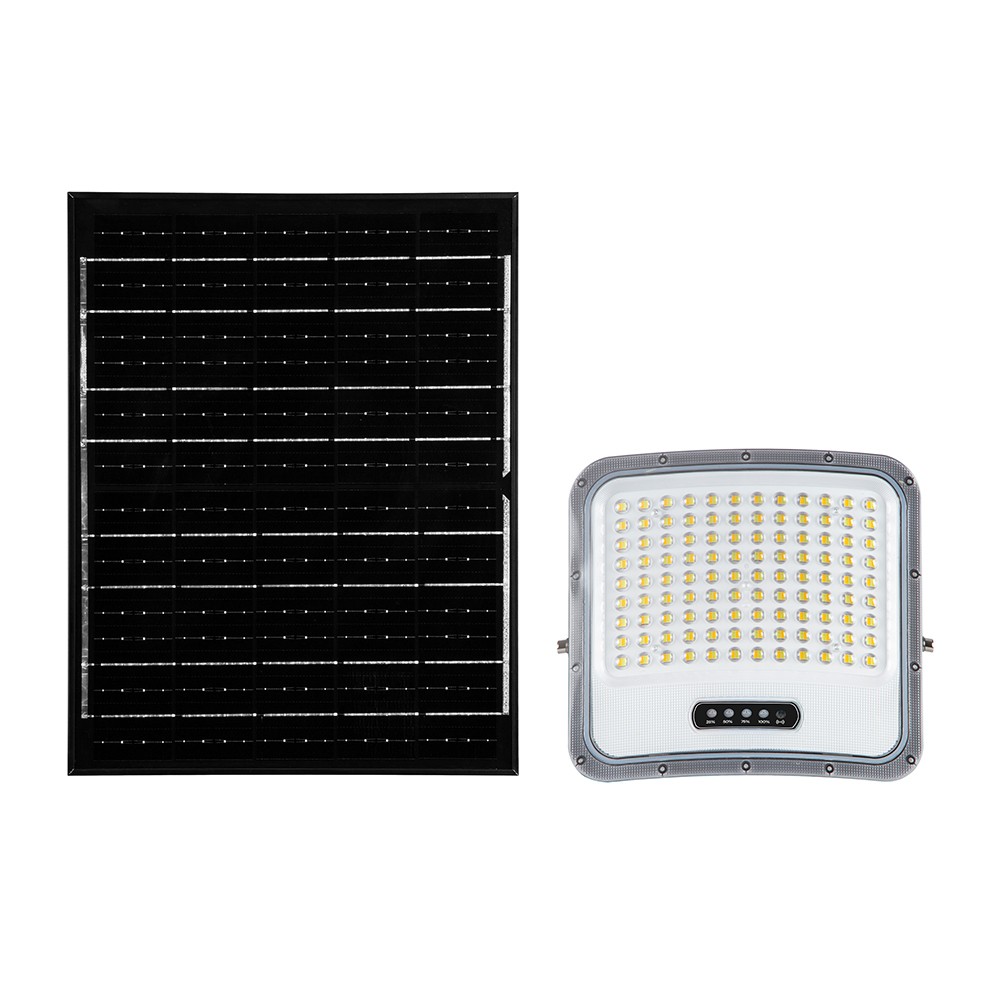 20w Led Projektør Med Solcellepanel   Ip65, Sort, 3 I 1, Udendørs   Kulør : 3 I 1 fra V-tac