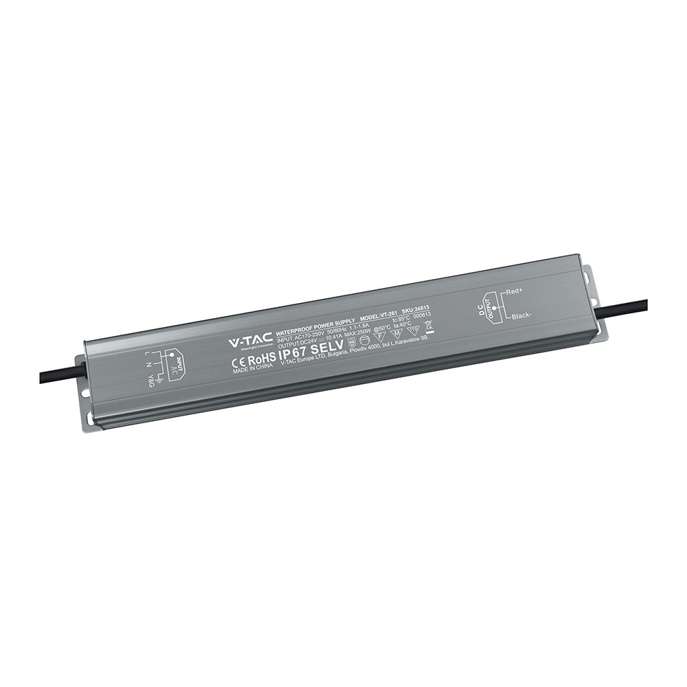 250w 24v Dc Vandtæt Strømforsyning Ip67 fra V-tac
