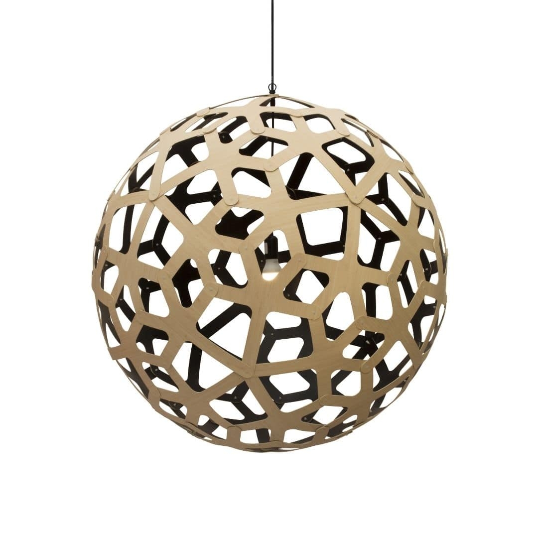 Coral ø120 Pendel Bamboo   Sort     fra David Trubridge