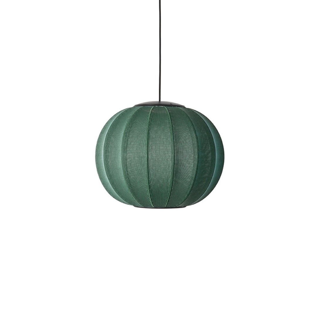 Knit Wit 45 Led Round Pendel Tweed Green     fra Made By Hand